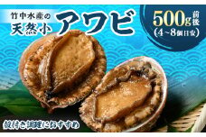竹中水産の天然小アワビ、殻付きのままでバター焼き500g前後(4～8個目安)＜D22-246＞_ 鮑 あわび アワビ 活きあわび 魚介 魚介類 海鮮 天然 活き 鮮魚 小ぶり 食べやすい バター焼き 冷蔵  BBQ 殻付 【1073903】