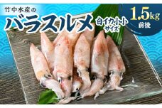竹中水産のバラスルメ(白イカの小小サイズ)1.5kg＜C22-271＞_ いか イカ スルメイカ するめいか バラスルメ 烏賊 魚介 魚介類 海鮮 鮮魚 冷凍 BBQ 簡単調理 愛媛 八幡浜 小サイズ ミニ 【1115289】