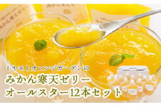 人気品種食べ比べ!みかん寒天ゼリーオールスター12本セット ミヤモトオレンジガーデン＜D25-20＞_ ゼリー 寒天 デザート スイーツ セット みかん ミカン 柑橘 フルーツ ふるーつ 果物 くだもの 愛媛 食べ比べ 産直 産地直送 飲むゼリー 国産 【1503231】