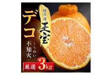 ＜愛媛名産＞玉宝デコ(不知火)　3kg＜C64-49＞【1511375】