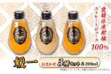 媛一・柑橘果汁100%ストレートジュース・おまかせ3本セット＜A24-29＞【1517898】