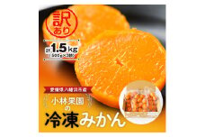 小林果園の冷凍みかん(500g×3袋)＜訳あり＞＜C24-27＞_ 訳あり わけあり みかん ミカン 柑橘 冷凍みかん 冷凍 くだもの 果物 青果 果実 甘い ジューシー 産直 産地直送 旬 家庭用 柑橘類 人気 愛媛 傷 不揃い 規格外 【1171841】
