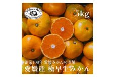 創業百八年 愛媛みかんの老舗＜極早生みかん5kg＞愛媛県川上産＜新口農園＞＜C70-34＞【1536337】