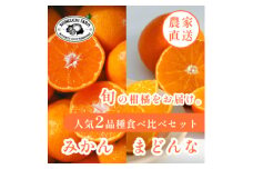 2025年発送 愛媛みかん旬の食べ比べ みかん2kg・まどんな2kg＜D70-36＞【1536339】