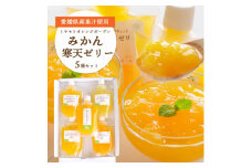 愛媛の人気柑橘品種を贅沢に飲み比べ!みかん寒天ゼリー 5本セット＜A25-180＞【1606339】
