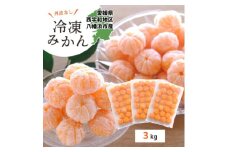 ＜愛媛産＞シロップ・化学薬品不使用!外皮なし むき冷凍みかん3kg＜F25-243＞【1630393】