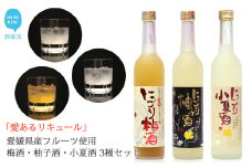 「愛あるリキュール」500ml×3種セット にごり梅酒・にごり柚子酒・にごり小夏酒 愛媛県産フルーツ使用 【愛媛 近藤酒造】 ギフト・プレゼントに最適