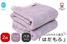 【今治タオル】 はだもふ バスタオル 2枚 セット 【5SECONDS】 ふわふわ もふもふ 自宅用 日本製 綿100% (ラベンダーグレー)