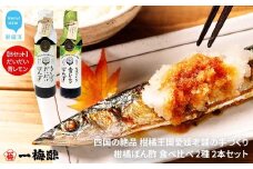 四国の絶品 柑橘王国愛媛 老舗の手づくり 柑橘ぽん酢 食べ比べ 2種 200ml×2本 Bセット （だいだい・青レモン） 【昭和23年創業 一梅酢】 国産 人気
