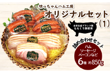坊っちゃんハム工房オリジナルセット（1）6種約850g