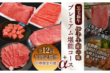 全12回定期便 黒毛和牛 伊予牛 絹の味  プレミアム 堪能コース+α　愛媛県西条市 青野精肉店 【配送日時指定可・冷蔵】 ※関東以北・沖縄へのお届けは冷凍  | 黒毛和牛 A4～A5 お肉 牛肉 国産肉 国産牛肉 肉 和牛 おにく グルメ お取り寄せ おすすめ 国産 愛媛県 西条市