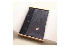 伊予小紋いちよう　ふくさ （ 鯛と霊峰石鎚・紺鼠色 ）