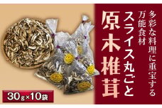 料理に重宝！スライス丸ごと原木椎茸（干し）「石鎚天狗」30g×10袋セット 【オンライン決済限定】
