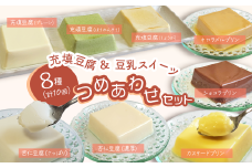 ＜思いやり型返礼品＞ 豆乳たっぷり充填豆腐と豆乳スイーツ 詰め合せセット 8種10個 セット　とうふ工房ていずい 豆腐 充填豆腐 スイーツ 杏仁豆腐 プリン