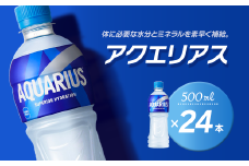 アクエリアス 500mlPET 24本入り  1ケース ｜ スポーツドリンク アクエリ 水分補給 熱中症対策 清涼飲料水 飲料 ペットボトル 1箱 愛媛県 西条市