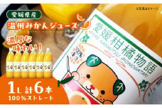 みかんジュース【先行予約】【11月下旬から順次発送】【みきゃんラベル】 温州みかん ジュース 1L ×6本セット(ストレートジュース) 愛媛県大洲市/有限会社カーム/カームシトラス [AGBW006] 果物 みかんジュース デザート 果汁100％ ストレートジュース オレンジジュース