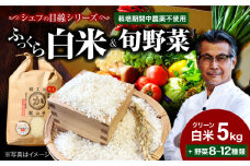 【お米 5kg＋野菜】シェフの目線で厳選！クリーン白米 5kg+旬のお野菜セット【ふるさと納税限定】大洲市/（有）ヒロファミリーフーズ [AGBX009]お米 5kg 白米 5kg あきたこまち 野菜定期便 野菜 定期便 野菜 詰め合わせ 野菜セット 