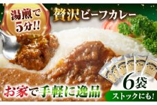 ビーフカレー【直火製法3日間】手作りビーフカレー 6食入り(パウチ) 大洲市/（有）ヒロファミリーフーズ [AGBX015] カレー 牛肉 ビーフカレー 人気 カレーライス ご当地グルメ カレー ギフト カレー