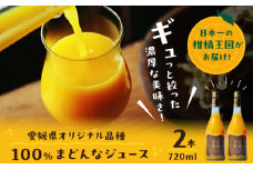 とろける宝石みかん「まどんな」果汁100%ストレートジュース（720ml×2本） 果物 フルーツ みかん みかんジュース みかんジュースストレート 愛媛みかんジュース100％ まどんな マドンナ オレンジジュース 愛媛県大洲市/峯田農園 [AGBT013] 