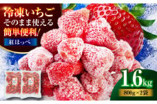 冷凍いちご「紅ほっぺ」800g×2パックセット 果物 フルーツ 苺 いちご 大粒 紅ほっぺ いちご冷凍 いちご 先行予約 イチゴ 愛媛県大洲市/沢井青果有限会社 [AGBN041]