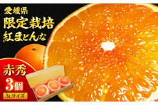  紅まどんな 赤秀 3個入（JA愛媛たいき管内産）先行予約 11月下旬から順次発送 紅まどんな みかん ミカン 紅マドンナ フルーツ 果物 くだもの みかん 愛媛県大洲市/株式会社フジ・アグリフーズ [AGBA004]