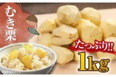 【9月下旬より順次発送】ムキ栗 1.0kg（真空パック） 愛媛県大洲市/沢井青果[AGBN034] 栗 クリ くり 栗ご飯 栗ごはん くだもの 果物 フルーツ ふるーつ 生栗 先行予約 おすすめ 人気 お取り寄せ 送料無料 贈答 ギフト