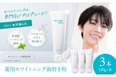 セルフリッシュホワイト プラセンタ配合 薬用ホワイトニング歯磨き粉 3本（各120g） はみがきこ 歯みがき粉 口腔ケア 日用品 消耗品 健康 愛媛県大洲市/Gross Mountain合同会社 [AGCQ002]
