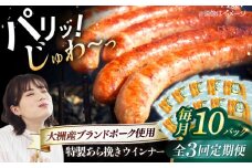 【全3回定期便】 特製ウインナー（5本入り）×10袋 合計1200g ブランドポーク『オズの箱入り娘』使用！ 豚肉 小分け ウインナー ウインナーセット ウインナーソーセージ ウィンナー 愛媛県大洲市/株式会社オズメッセ [AGAZ079]