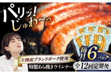 【全12回定期便】 特製ウインナー（5本入り）×6袋 合計720g ブランドポーク『オズの箱入り娘』使用！ 豚肉 小分け ウインナー ウインナーセット ウインナーソーセージ ウィンナー 愛媛県大洲市/株式会社オズメッセ [AGAZ078]