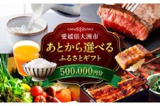 【あとから選べる】大洲市ふるさとギフト 50万円分 [AGXX025] 牛肉 豚肉 フルーツ 果物 ふるーつ くだもの 海鮮 うなぎ 鰻 スイーツ カタログ ギフト あとからセレクト 選べるギフト 日用品 観光 宿泊 旅行 50万円 500000円