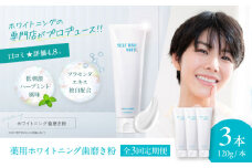 【全3回定期便】口腔内のトラブル予防に！！セルフリッシュホワイト プラセンタ配合 薬用ホワイトニング歯磨き粉　3本（各120g）はみがきこ 歯みがき粉 口腔ケア 愛媛県大洲市/Gross Mountain合同会社 [AGCQ007]