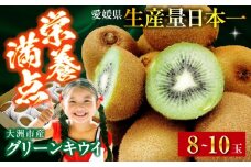 愛媛県産　グリーンキウイ 8玉〜10玉入 愛媛県大洲市/株式会社フジ・アグリフーズ キウイ きうい キューイ kiwi ヘイワード [AGBA016]