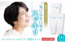 【全6回定期便】セルフリッシュホワイト 舌磨きジェル ミントフレーバー風味 3本(各100g) 愛媛県大洲市/Gross Mountain合同会社 歯磨き粉 歯ブラシ 舌磨き ホワイトニング 歯周病 ジェル 口臭予防 オーラルケア [AGCQ023]