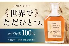 ひめの琥珀 はだか麦ウイスキー 2本 愛媛県大洲市/有限会社 小谷酒店 はだか麦 ウィスキー 原酒 愛媛 大洲　酒　アルコール ハイボール 国産 ジャパニーズウイスキー [AGCZ002]