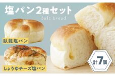 【冷凍】大洲の塩パン 2種 計7個セット 愛媛県大洲市/株式会社アライ[AGAY056] パン 塩パン しおぱん  ぱん 食パン 朝食 昼食 夕食 菓子パン 総菜パン おすすめ 人気 お取り寄せ 送料無料 贈答 ギフト