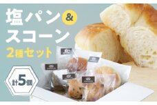 【冷凍】スコーン＆臥龍塩パン 5個セット　愛媛県大洲市/株式会社アライ[AGAY058] パン 塩パン しおぱん  ぱん 食パン 朝食 昼食 夕食 菓子パン 総菜パン おすすめ 人気 お取り寄せ 送料無料 贈答 ギフト
