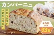 【全6回定期便】【冷凍】カンパーニュ3種セット (プレーン・いちじく・五穀) 愛媛県大洲市/株式会社アライ 冷凍パン ハードパン 食事パン 朝食 ベーカリー 冷凍 [AGAY052]
