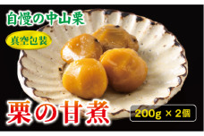 中山栗 栗の甘煮 ２パックセット 愛媛 数量限定 お正月 年越し 迎春 お年賀 手作り 年末 年始 きんとん 伊予市｜B04