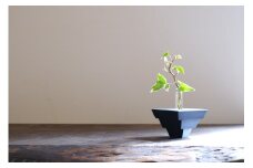 一輪挿し 木製 ひのき 藍染め インディゴ 工芸品 組み合わせ自由 家具屋アカトシロ ニッポンノシキ(R) アオ｜B53