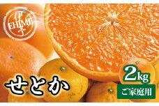 訳あり せとか 2kg ご家庭用 みかん 愛媛 人気 サイズミックス 柑橘 伊予市 【2026年2月下旬順次発送】 | B235
