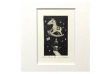 髙原　斉（たかはらひとし）銅版画　干支シリーズ　「昨日の夢」