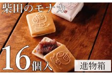 モナカ 最中 16個入 和菓子 柴田 柴田のモナカ 小豆 もなか ギフト 【四国中央市 紙のまち 日本一】