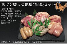 BBQ セット バーベキュー 肉 鶏肉 モモ ムネ ササミ ソーセージ 地鶏 熊ヤン 媛っこ ふるさと納税 送料無料 【四国中央市 日本一 紙のまち】