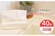 ティッシュペーパー ティッシュ イットコ 詰め替えティッシュ ソフトパック 400枚 200組 再生紙 100% エコ 無地 シンプル 四国中央市 