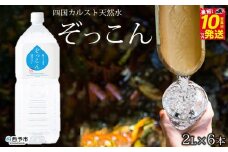 四国カルスト天然水ぞっこん1ケース（2L×6本）
