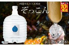 四国カルスト天然水ぞっこん（ガロンボトル12L×2本）