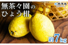 ＜無茶々園のひょう柑 約7kg＞ 果物 みかん ミカン 蜜柑 柑橘 フルーツ ひょうかん 弓削瓢柑 特産品 愛媛県 西予市【常温】