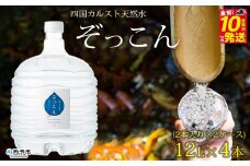 四国カルスト天然水ぞっこん (12L×2本)×2ケース 計4本