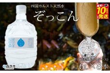 四国カルスト天然水ぞっこん（6L×2本）×4ケース　計8本