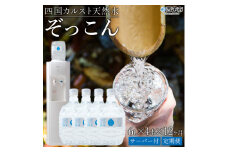 四国カルスト天然水ぞっこん 定期便（毎月6L×4本 1年間）レンタルウォーターサーバー付